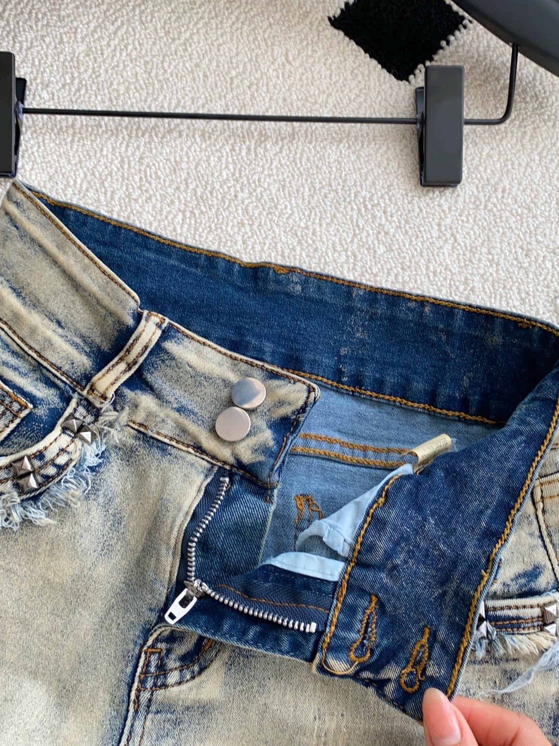 Smell the roses denim shorts DS128 images